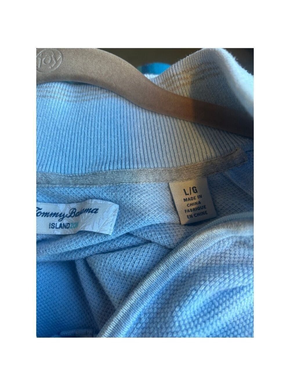 Men's Tommy Bahama Island Zone Light Blue 1/4 Zip Sweater L - Picture 6 of 10